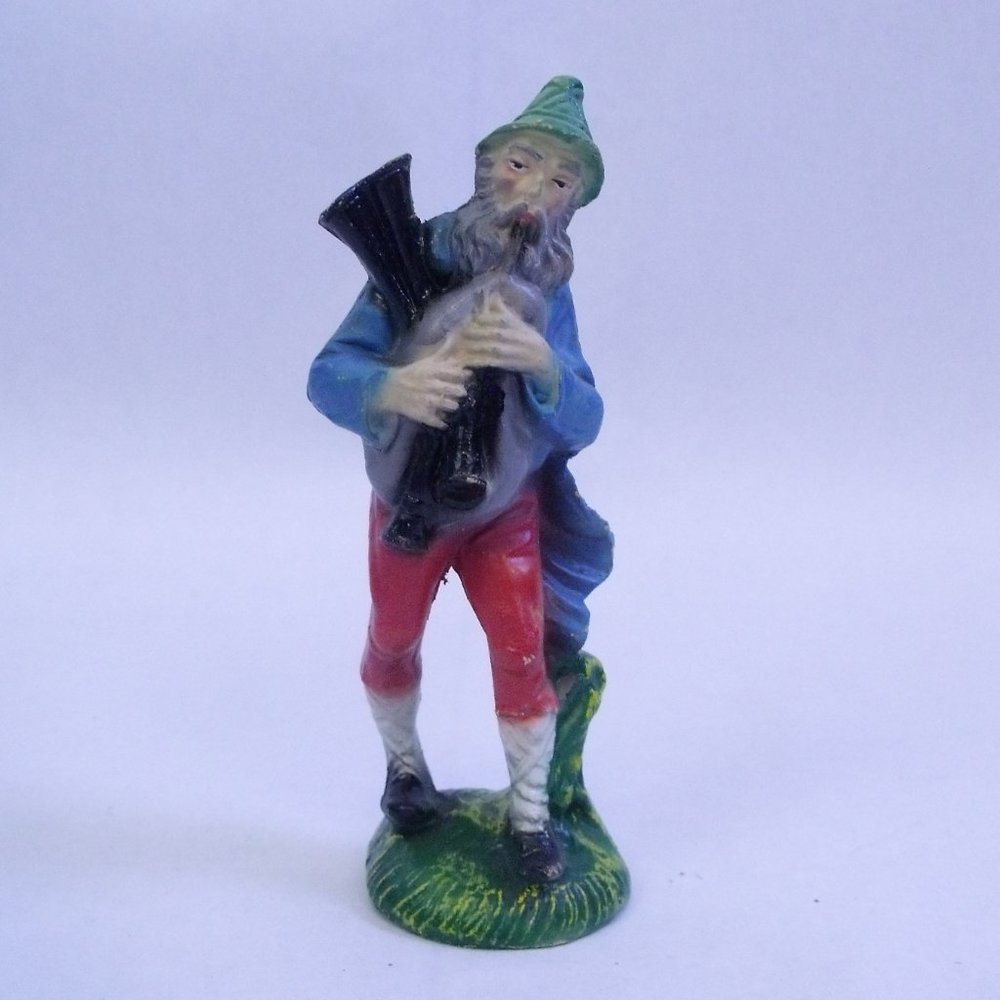 Fontanini Shepard Josiah Playing Bagpipes